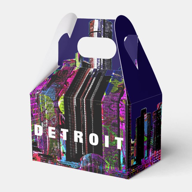 Detroit, Michigan in graffiti Favor Box (Front Side)