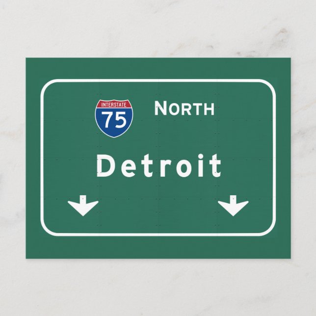 Detroit Michigan mi Interstate Highway Freeway : Postcard (Front)