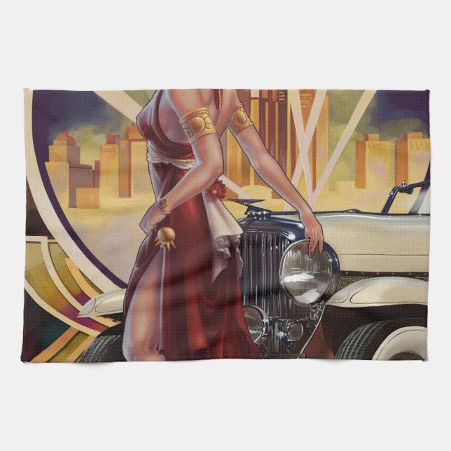 Detroit, Michigan | Motor City Kitchen Towel (Horizontal)