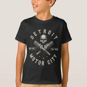 Detroit Michigan Motor City Spark Plug Wings Ride  T-Shirt