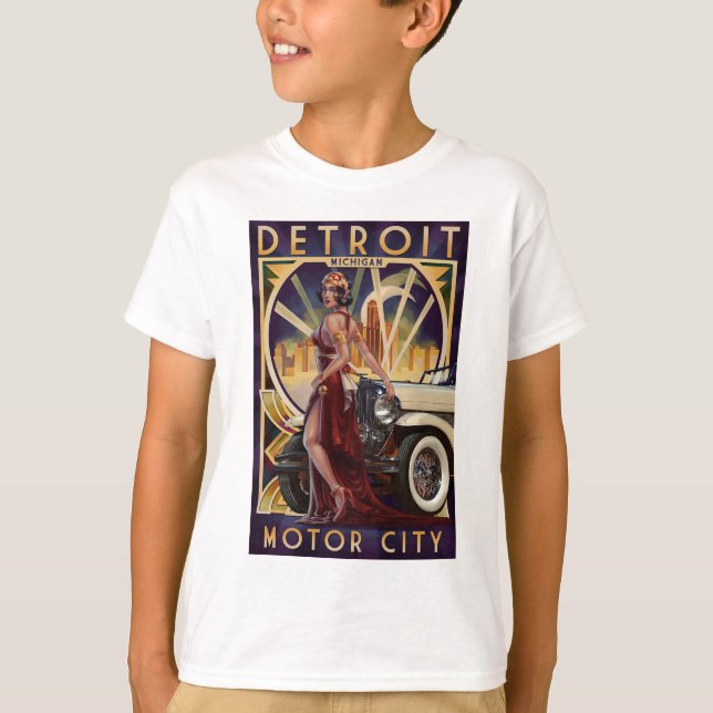 Detroit, Michigan | Motor City T-Shirt (Front)