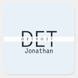 Detroit Michigan Personalized Sticker