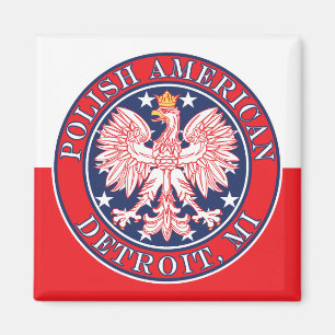 Detroit Michigan Polish Eagle Magnet