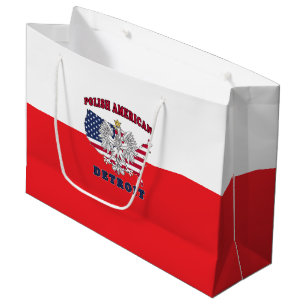 Detroit Michigan Polish Large Gift Bag