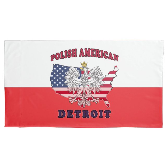 Detroit Michigan Polish Pillowcase (Front)