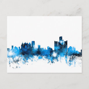 Detroit Michigan Skyline Postcard