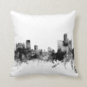 Detroit Michigan Skyline Throw Pillow
