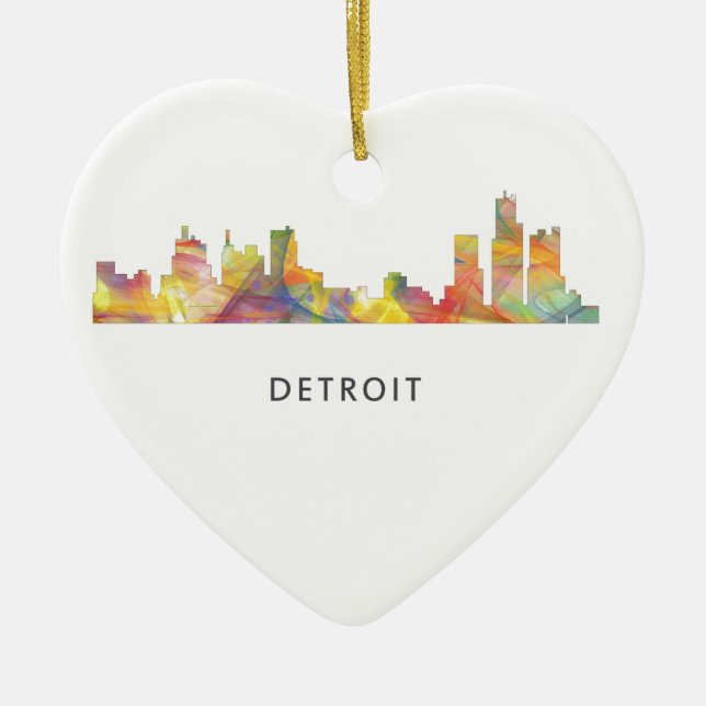 DETROIT, MICHIGAN SKYLINE WB1 - CERAMIC ORNAMENT (Front)