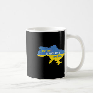 Detroit Michigan Stands With Ukraine Coffee Mug