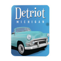 Detroit Michigan USA Vintage Travel poster
