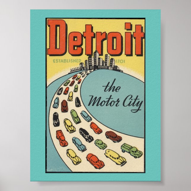 Detroit motor city poster (Front)