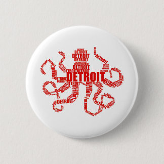 Detroit Octopus 2 Inch Round Button