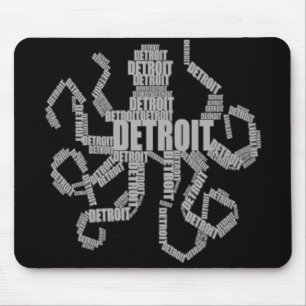 Detroit Octopus Art Mouse Pad