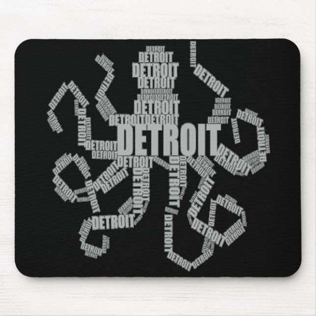 Detroit Octopus Art Mouse Pad (Front)