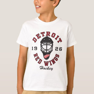 Detroit Red Wings Hockey Mask Gray Officially Lice T-Shirt