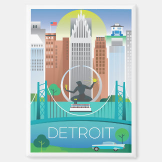 Detroit Refrigerator Magnet