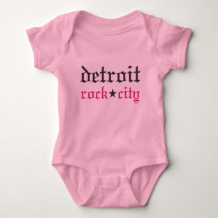 Detroit Rock City Pink Baby Girl Baby Bodysuit