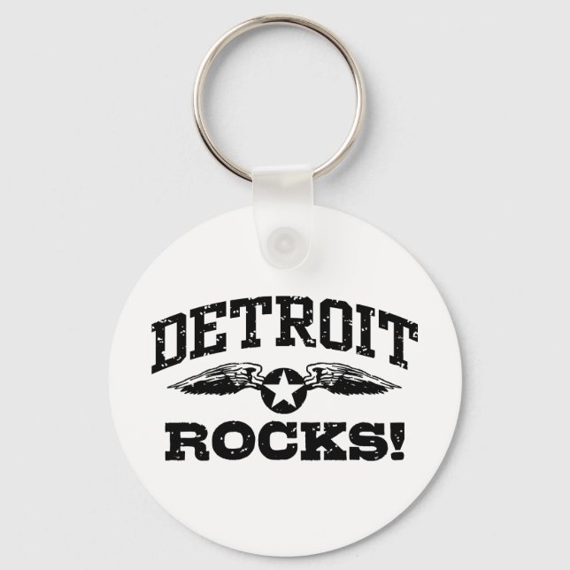 Detroit Rocks Keychain (Front)