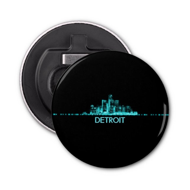 Detroit Skyline Bottle Opener (Front)