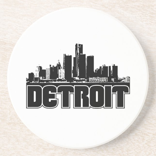 Detroit Skyline Coaster (Front)
