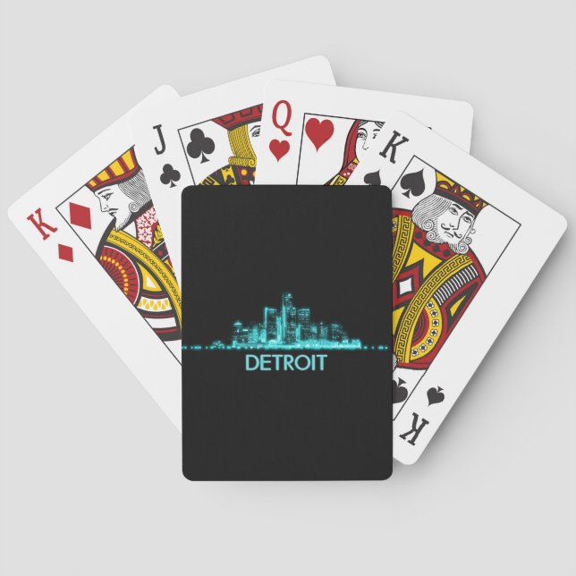Detroit Skyline Playing Cards (Back)
