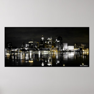 Detroit Skyline Poster