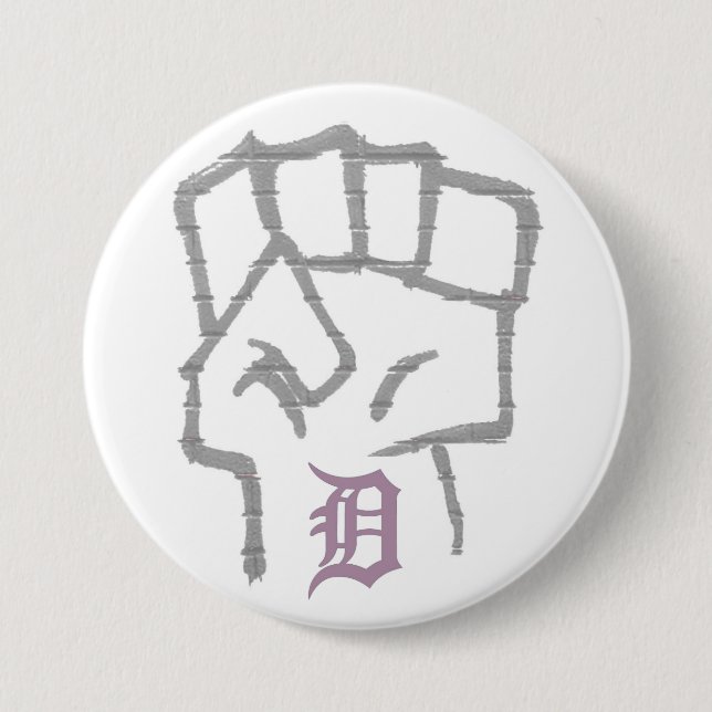 Detroit Struggle (button) 3 Inch Round Button (Front)