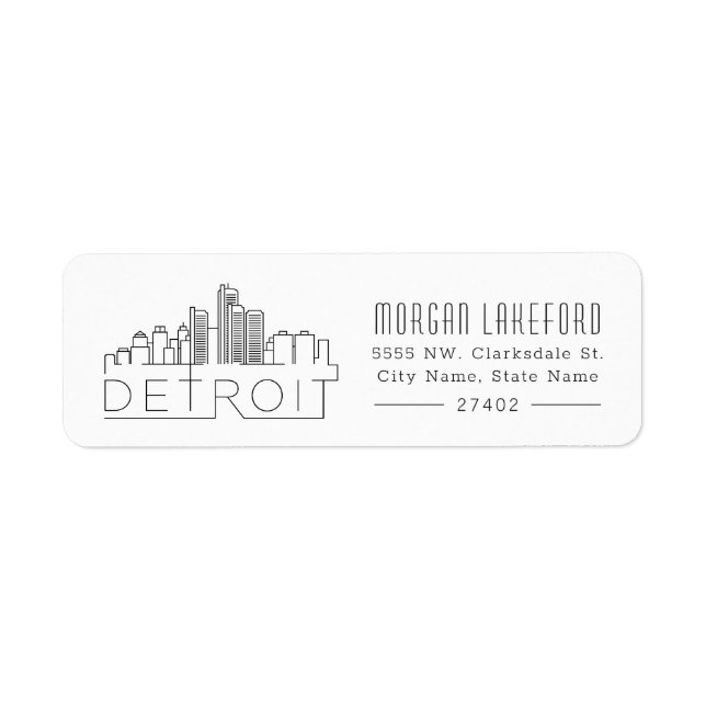 Detroit Stylized Skyline | (Front)