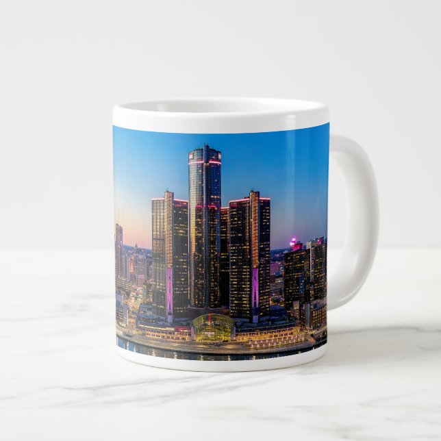 Detroit Sunset Jumbo Mug (Front Right)