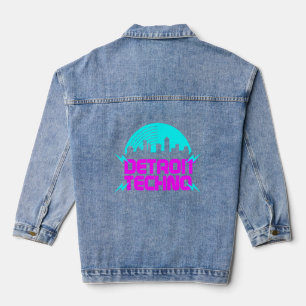 Detroit Techno House Music Festival Rhythmical Edm Denim Jacket