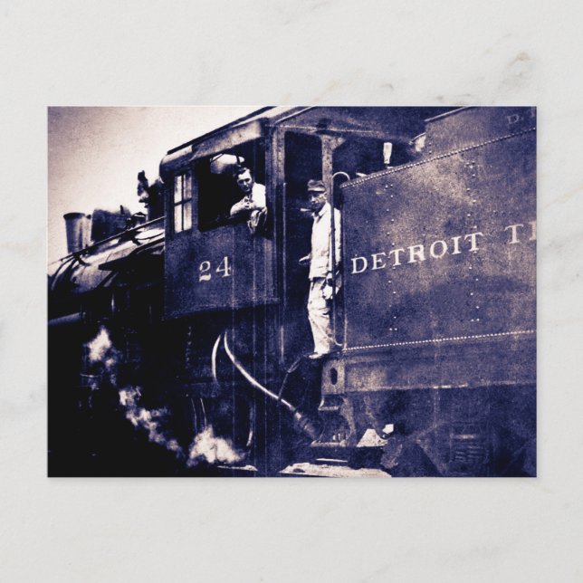 Detroit Terminal Railroad Engine #24 Postcard (Front)