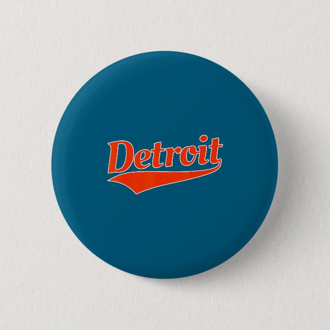 Detroit - throwback design - classic Detroit - thr 2 Inch Round Button (Front)