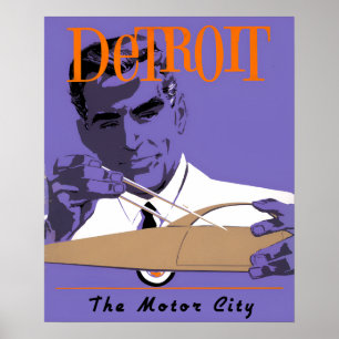 Detroit travel poster 
