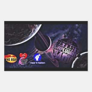 Detroit Unplugged Stickers outer space