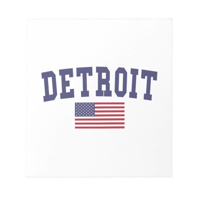 Detroit US Flag Notepad (Front)