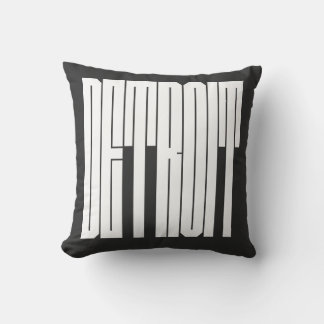 Detroit USA City logo Throw Pillow