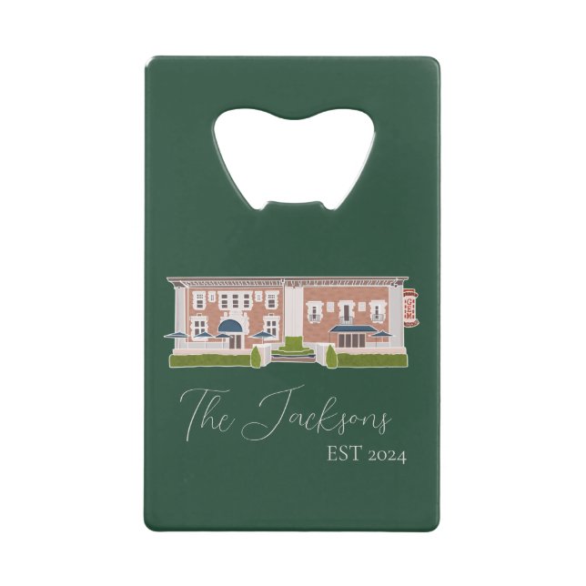 Detroit Wedding Custom Credit Card Bottle Opener (Front)