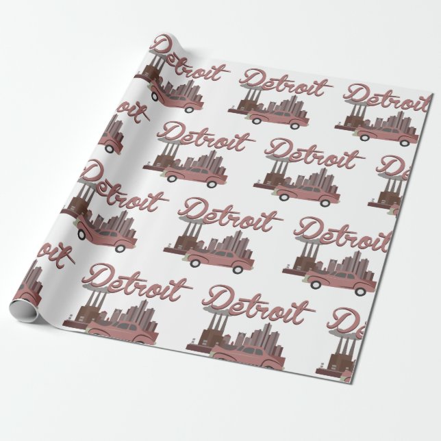 Detroit Wrapping Paper (Unrolled)