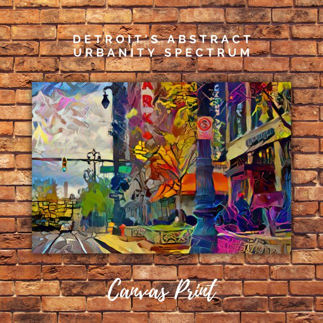 Detroit's Abstract Urbanity Spectrum Canvas Print (Detroit's Abstract Urbanity Spectrum Canvas Print)
