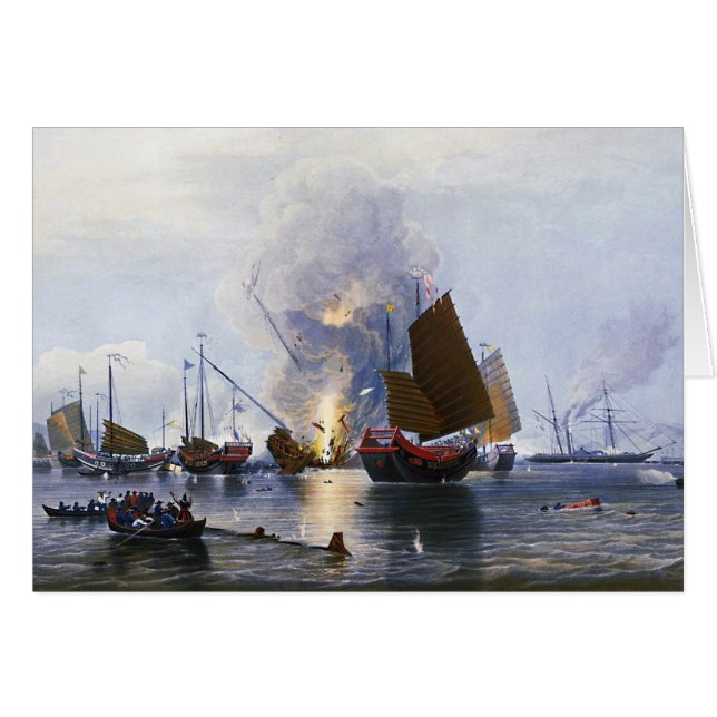 Détruire les joncs de guerre chinois 1843 (Devant horizontal)