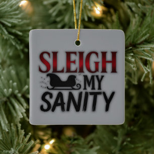Détruis Ma Santé Mentale Ornement de Noël Sombre