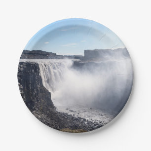 Dettifoss Waterfall in Vatnajokull NP - Iceland Paper Plate