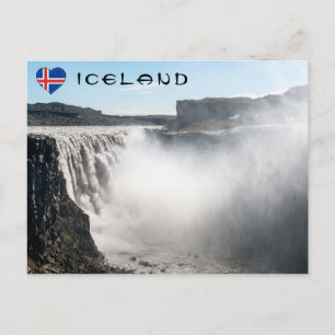 Dettifoss Waterfall in Vatnajokull NP - Iceland Postcard
