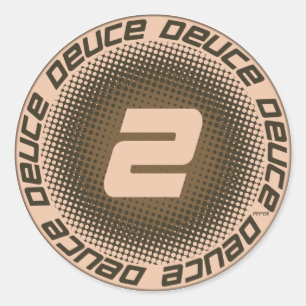 Deuce #1 classic round sticker