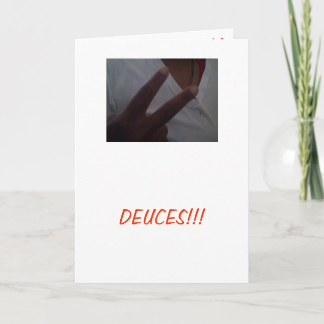 Deuces ! Carte de voeux de rupture (Devant)