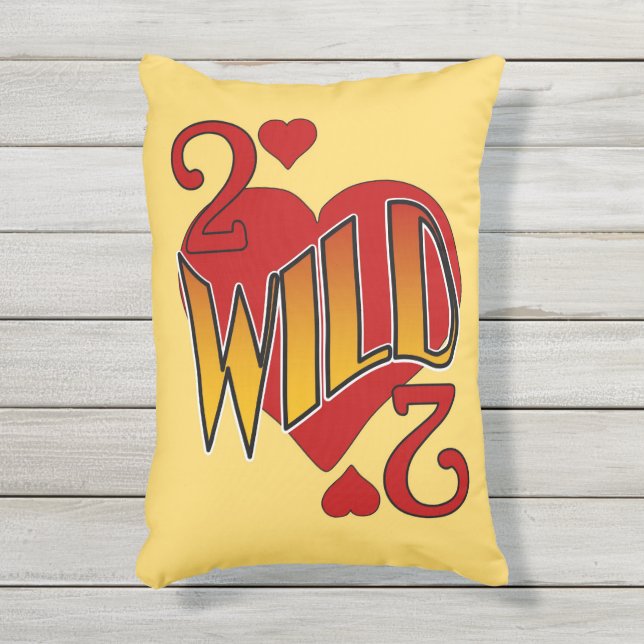Deuces Wild 2 of Hearts Jeu Coussin de carte (Devant (Vertical))