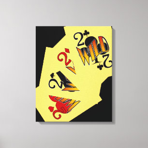 Deuces Wild Poker on Canvas Print