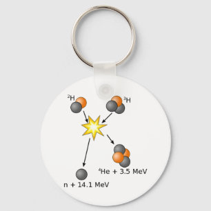 Deuterium Tritium Fusion Keychain
