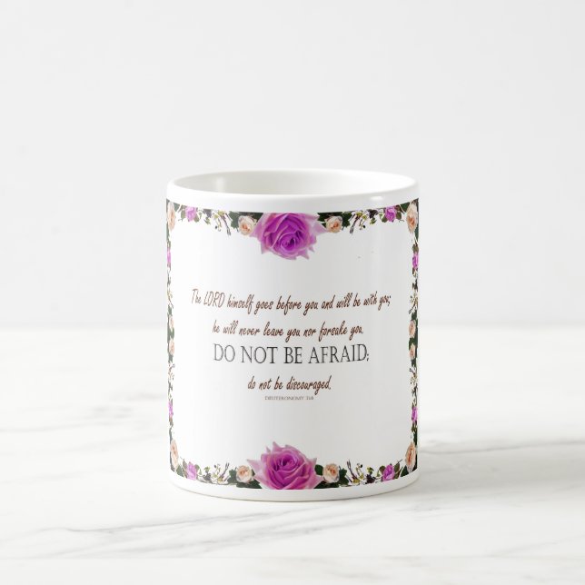 Deutéronome 31:8, Mug 'Nor Forsake You' (Centre)