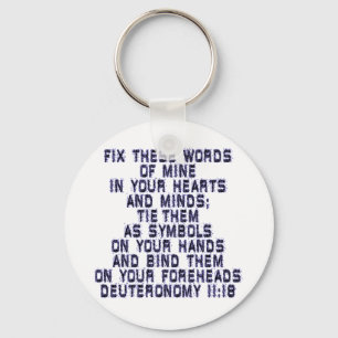 Deuteronomy 11:18 keychain